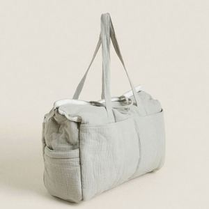 Sac à dos de maternité en tissu mousseline bio certifié BSCI, grande capacité, pour maman, avec échantillon gratuit. - Product Image 2