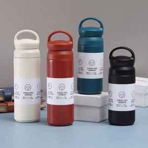 Bouteille d'eau isotherme à double paroi en acier inoxydable avec couvercle manuel, stock restant à prix réduit, en métal, type flasque sous vide, avec intérieur en verre - Product Image 4