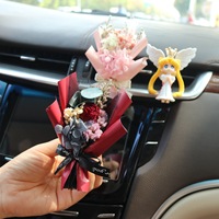 Décoration de sortie d'air de voiture créative Clip d'aromathérapie pour climatiseur frais Bouquet sec éternel Cadeaux de voiture originaux
