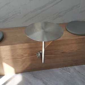 Simple Milk Tea Shop <strong>Side</strong> <strong>Table</strong> Coffee Shop Booth <strong>Table</strong> Wall-mounted Stainless Steel Small <strong>Round</strong> <strong>Table</strong> - Product Image 4