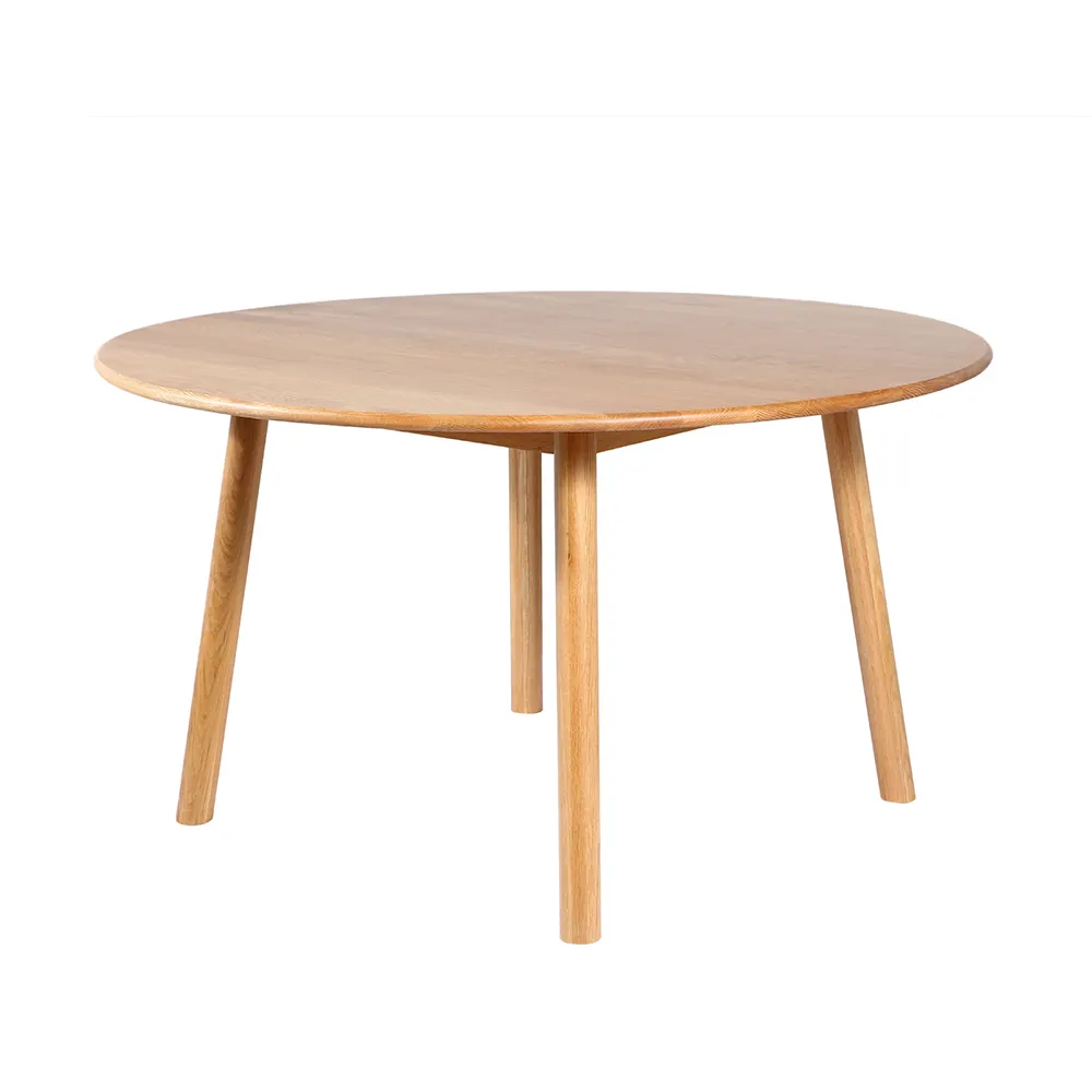단단한 나무 라운드 식탁 거실 커피 테이블 간단한 오크 로그 라운드 테이블