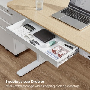 <span class=keywords><strong>Bureau</strong></span> assis-debout à moteur unique S08-22D-SW avec tiroir, <span class=keywords><strong>bureau</strong></span> debout électrique réglable en hauteur - Product Image 3