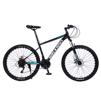 Vélo de montagne chinois de haute qualité, 26 pouces, Hardtail MTB, acier haute teneur en carbone, suspension avant, freins à disque, 21 vitesses, modèle adulte