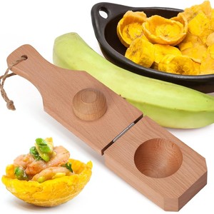 Presse à bananes en bois transfrontalière, outil de cuisine pliable pour la pâtisserie et la préparation de desserts, presse à crêpes en bois. - Product Image 1