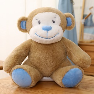 Personalized Brown <strong>Monkey</strong> Toy Soft Sleep Hugging Animal with Blue Nose Feet Sole for Birthday <strong>Gifts</strong> Valentine's Day Plush <strong>Monkey</strong> - Product Image 4