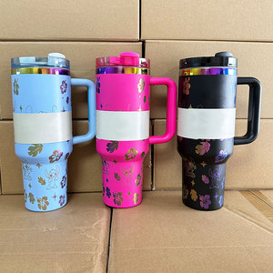 Chất lượng cao laster khắc biểu tượng tùy chỉnh chai nước tùy chỉnh phim hoạt hình 40oz cốc cốc cà phê <span class=keywords><strong>Mug</strong></span> với xử lý - Product Image 1