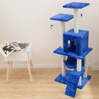Arbre à chat multi-niveaux avec condo, hamac, rampe, griffoir en sisal et maison de jeu pour chats et chatons