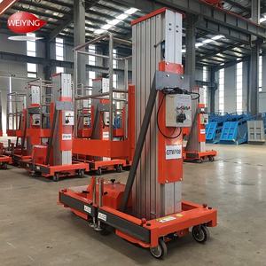 6M 8M 10M 12m लोड 130kg व्यक्तिगत लिफ्ट सीढ़ी एकल एक मस्तूल बिजली उठाने एल्यूमीनियम मिश्र धातु आदमी लिफ्ट - Product Image 2