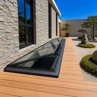 Fenêtre de ventilation automatique motorisée coulissante en aluminium avec verre isolant pour terrasse, escalier, puits de lumière et lucarne