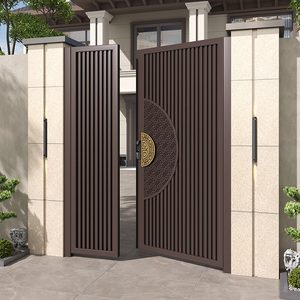 <span class=keywords><strong>Portail</strong></span> de cour moderne en alliage d'aluminium pour villa rurale, maison auto-construite, <span class=keywords><strong>ouverture</strong></span> simple/double, <span class=keywords><strong>portail</strong></span> mère-enfant facile - Product Image 3