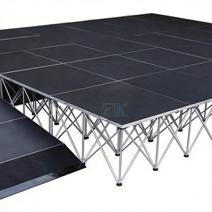RK RAK-SQ4C - Structure de scène portable à montage rapide en aluminium 6061-T6 de 18 mm d'épaisseur pour concerts et événements de mariage - Product Image 1