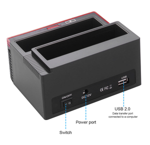 เครื่องคัดลอกข้อมูลแบบออฟไลน์ 2 IDE & Hdd Docking Station MS M2 XD TF Card SATA+ ช่องใส่ฮาร์ดดิสก์คู่ขนาด 2.5" 3.5" เครื่องคัดลอกข้อมูลฮาร์ดดิสก์ IDE กล่องใส่ฮาร์ดดิสก์ - Product Image 4