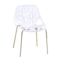 Chaise de jardin pliante en plastique blanc traditionnel avec motif d'arbre, pieds tournés, siège coulissant, prix DDP USA, UPHC OEM/Marque Privée