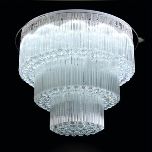 Lámpara de Techo de Cristal de Tres Niveles de Lujo Moderno, Transfronteriza, para Salas de Estar y Hoteles, Venta al por Mayor del Fabricante de Zhongshan - Product Image 3