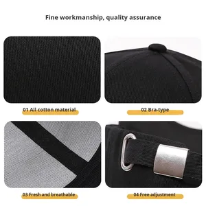 قبعات بيسبول مطبوعة بشعار مخصص للرجال والنساء قبعات لمتاجر الشاي والحليب المطرزة أعمال تقديم الطعام قماش مشترك للحدود الأكثر مبيعًا - Product Image 4