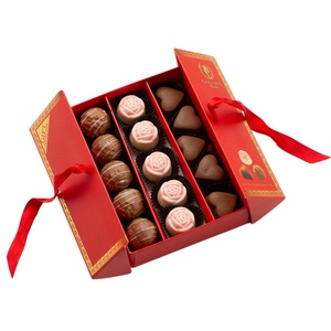 Caja de Dulces de Fresa de Lujo Personalizada, Calendario de Adviento de Chocolate Navideño, Caja de Trufas para Macaron, Caja de Embalaje de Chocolate - Product Image 1