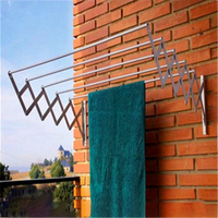 TXL608 Aluminium Extensible Mural Étendoir Vêtements Pliable Serviette Vêtements Étendoir Mural