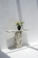 Table console rectangulaire moderne en marbre Calacatta Viola naturel, table d'appoint pour la décoration de la maison, décoration de meubles d'hôtel