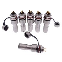 Connecteur métallique IP68 M12 GX12 12G, contacts en cuivre, 2, 3, 4, 5, 6, 7 broches, prise et fiche étanches 5A, un ensemble