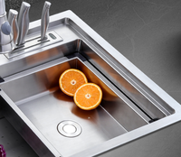 Évier utilitaire multifonctionnel professionnel personnalisé Évier de cuisine à cuvette unique en acier inoxydable