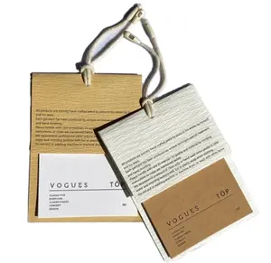 Simple hang tag label custom printing men's and women's clothing luggage design and production hang card