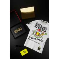T-shirt blanc à manches courtes 100% coton, prix raisonnable, vêtements officiels VR46, mode sportive, Championnat du Monde Illimité 2004