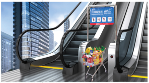 Lớn hiệu quả và thuận tiện nhân bản thang cuốn Giỏ mua hàng cho siêu thị trung tâm sân bay tàu điện ngầm - Product Image 4