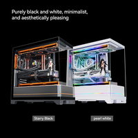 Boîtier PC Gaming Panoramique Zeromaster ATX Mid Tower en Alliage d'Aluminium avec Verre Trempé ARGB et Flux d'Air Élevé – En Stock