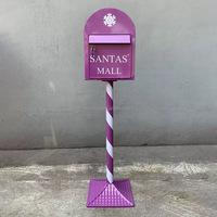 Boîte aux lettres NINI de Noël sur pied, antivol, en acier, étanche, avec serrure robuste et fonctions de sécurité, installation murale