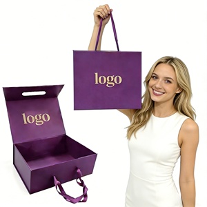 Custom Clothing Shoe Boot Portable Folding Packaging Extra <strong>Large</strong> Foldable Rigid Magnetic Luxury <strong>Gift</strong> <strong>Box</strong> With Handle - Product Image 1