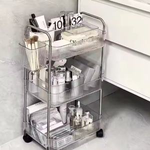 2025 Hot Selling Factory Directly 3 Liters Custom Clear <b>Trolley</b> Cart Acrylic <b>Bar</b> Cart With Wheels - Product Image 5