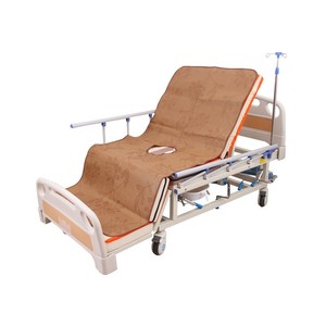 Cama de enfermería manual con inodoro y manivela para uso doméstico y hospitalario, cama de cuidado multifuncional de uso general. - Product Image 4