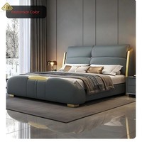 Neues Produkt: Luxuriöses, Kreatives, Modernes und Schlichtes Bett, Weiches Bett, Schlafzimmer-Kingsize-Bettgestell und Queen-Size Hochwertiges Schlafzimmer-Möbelset