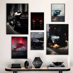 Pósteres de coches de carreras V8, fotos súper hermosas, pintura artística, arte de pared, decoración estética fresca para sala de estar, Cuadros - Product Image 2