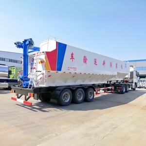 Semirremolque de Acero de Alta Calidad de 3 Ejes y 65 CBM para Transporte de Alimentos a Granel, Remolques Utilitarios para Entrega Eficiente de Alimentos para Animales - Product Image 2