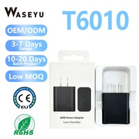 Pengisi Daya T6010 Kualitas Asli 60W Super Fast Charge EU/US SET Adaptor T6010 untuk Samsung Galaxy S26 S25 FE S24 Ultra