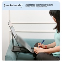 Bureau d'extérieur portable et pliable avec support de table pour lit, pour ordinateur portable, tablette, téléphone, lecture et écriture - Cuir et panneau haute densité