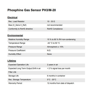 Capteur de gaz Membrapor Ph3 Ph3/M-20 0-20 ppm, boîtier miniature électrochimique pour détecteurs portables - Product Image 2