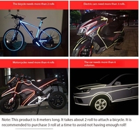 Autocollants réfléchissants pour vélos VTT et motos électriques avertissement bandes lumineuses décalcomanies décoratives fluorescentes