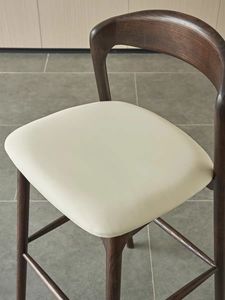 Cadre <span class=keywords><strong>en</strong></span> <span class=keywords><strong>bois</strong></span> massif nordique de haute qualité siège <span class=keywords><strong>en</strong></span> matériau personnalisé chaise de Bar haut salon salle à manger Restaurant <span class=keywords><strong>tabouret</strong></span> de Bar - Product Image 5