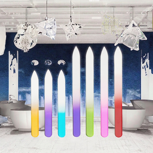 Vente en gros de <span class=keywords><strong>lime</strong></span> à ongles personnalisée à la <span class=keywords><strong>lime</strong></span> trempé double face en verre véritable coloré méné <span class=keywords><strong>lime</strong></span> à ongles en verre cristal - Product Image 2