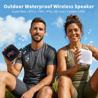 Altavoz Inalámbrico Multifunción Personalizado con LOGO para Regalo, Portátil, Mini para Exteriores, Resistente al Agua y Batería de Larga Duración