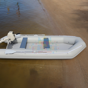 Bateau pneumatique de loisirs pour 5 personnes, bateau de pêche pliable, annexe, coque en PVC, plancher en aluminium, <span class=keywords><strong>ventre</strong></span> en caoutchouc Hypalon, bateau pneumatique - Product Image 3