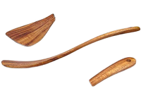 Ustensiles de cuisine en bois de teck et d'acacia à long manche, spatules de cuisson durables et écologiques, outils de cuisine artisanaux