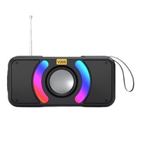Radio solaire FM portable d'extérieur, enceinte sans fil Bluetooth, boîte à musique, caisson de basses, Aux, PC, TV, ordinateur, Hifi stéréo, MP3