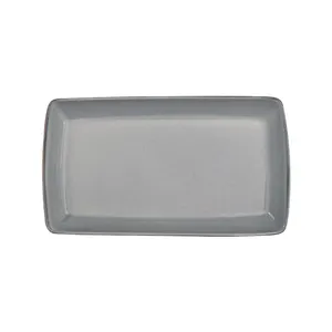 Restaurant Dinner Rectangular Plates Ceramic Tableware Platter Serving Plates And Dishes For Catering Hotel Ware