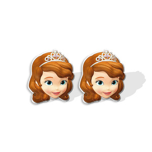 Pendientes personalizados bonitos dibujos animados princesa <span class=keywords><strong>Ariel</strong></span> Cenicienta pendientes Anime tema Fiesta Decoración Accesorios pendientes al por mayor - Product Image 4