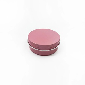 カラフルな小さな丸いアルミ缶ブリキ瓶DIY化粧品クリーム金属箱キャンドル軟膏用 - Product Image 5
