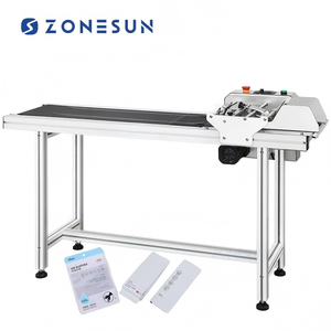 ZONESUN, alimentador automático de paginación de bolsas prefabricadas, transportador de tarjetas de bolsa Mylar para máquina de etiquetado de impresión - Product Image 1
