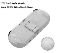 Étui de protection en TPU avec support pour Anbernic RG Vita Pro/Vita, design ergonomique avec support inclus, résistant aux chutes et aux rayures